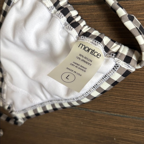 Montce Black and White Checkered Gingham Bikini Set - Picture 7 of 10